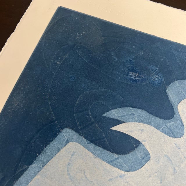 2020s Original Mixed Media Monotype and Collage “L’oiseau I” 1/1, Unframed For Sale - Image 5 of 5