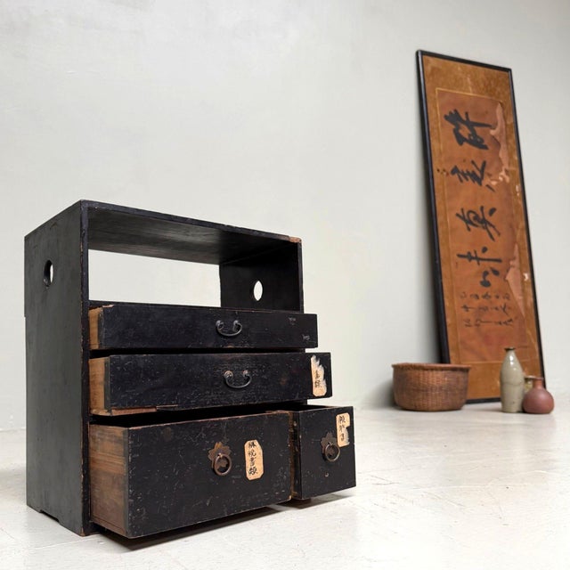 Vintage Japanese Desk Cabinet, 1920 For Sale - Image 6 of 12