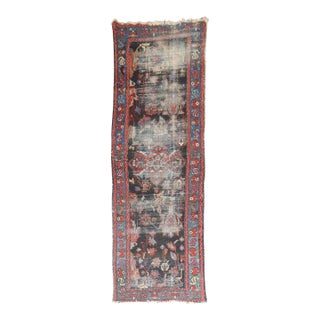 Early 20th Century Worn Distressed Zabihi Collection Persian Runner - 3'2" x 9'11" For Sale