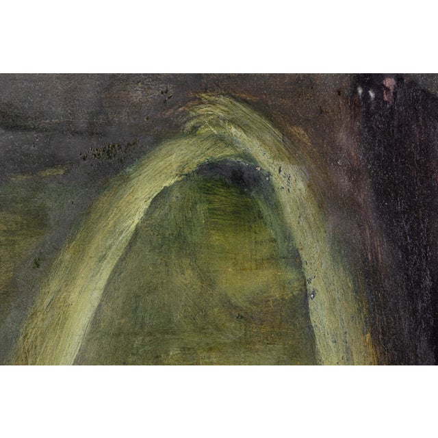 1990s Barbara Goodman for Betty Signed Abstract Figurative Oil Painting on Paper 1994 For Sale - Image 5 of 9