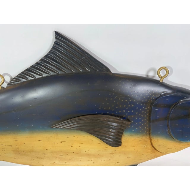 Carved Tuna Fish with Painted Finish For Sale - Image 10 of 12
