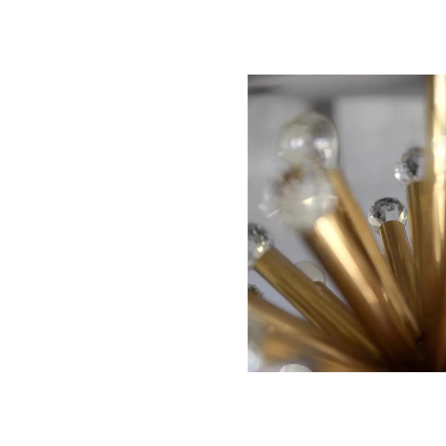 Gilt Brass Pendant Lamp with Swarovski Balls from Ernst Palme, 1960s For Sale - Image 12 of 18