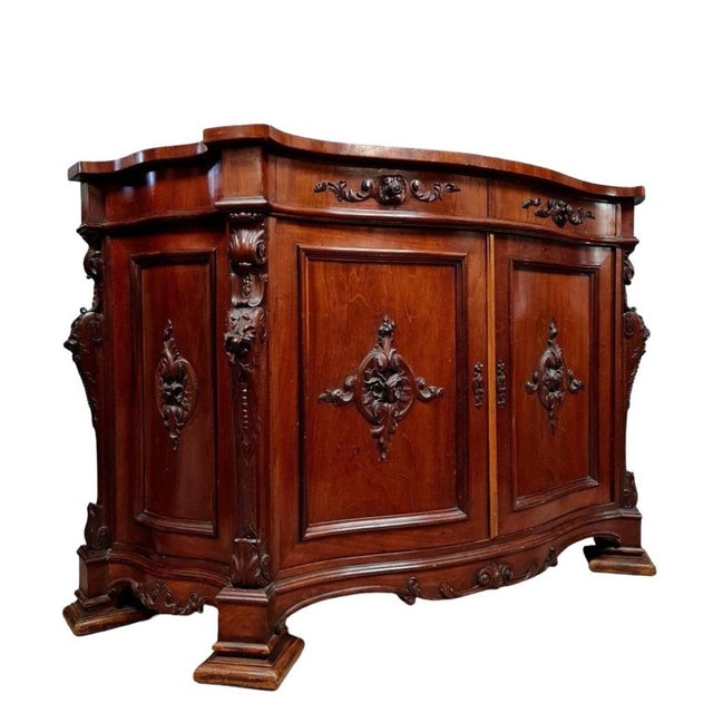 A curved mahogany buffet from the napoleon iii period a curved mahogany buffet from the napoleon iii period, circa 1850...