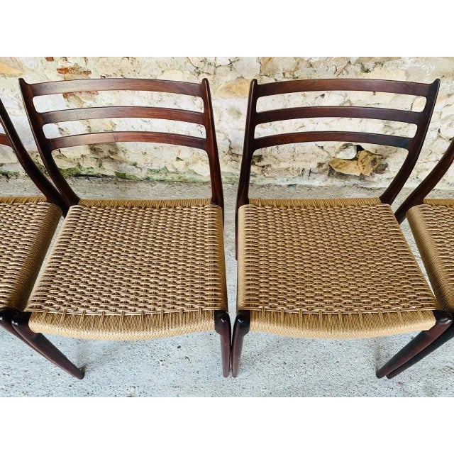 Mid-Century Modern Rosewood First Edition Model 78 Dining Chairs from Niels Møller, 1960s, Set of 6 For Sale - Image 3 of 18