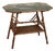 Antique English Bamboo and Grasscloth Table With a Bird Top For Sale