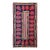 Vintage American Hand Hooked Rug, Handwoven Floret Pattern, Folk Art Tapestry, 1x2 For Sale