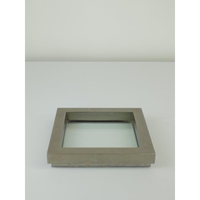 Metal and Glass Ashtray, Italy, 1970, in Flawless conditions. Designed 1970 to 1979
