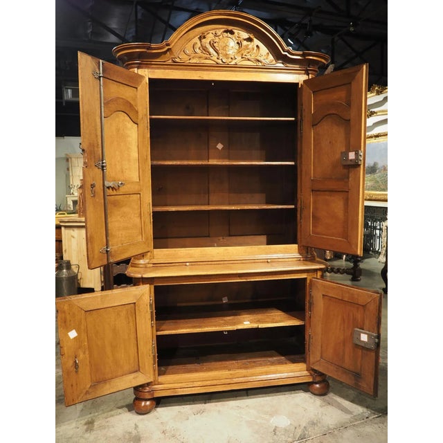 Brown Early 18th Century French Oak Buffet Deux Corps From Colmar, Alsace For Sale - Image 8 of 13