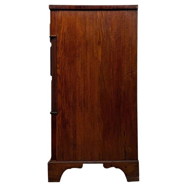 18th Century English Georgian Inlaid and Crossbanded Oak Chest of Drawers For Sale - Image 11 of 12