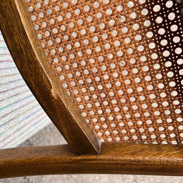 Brown Set of 6 Harvey Probber Caned Back Dining Chairs For Sale - Image 8 of 12