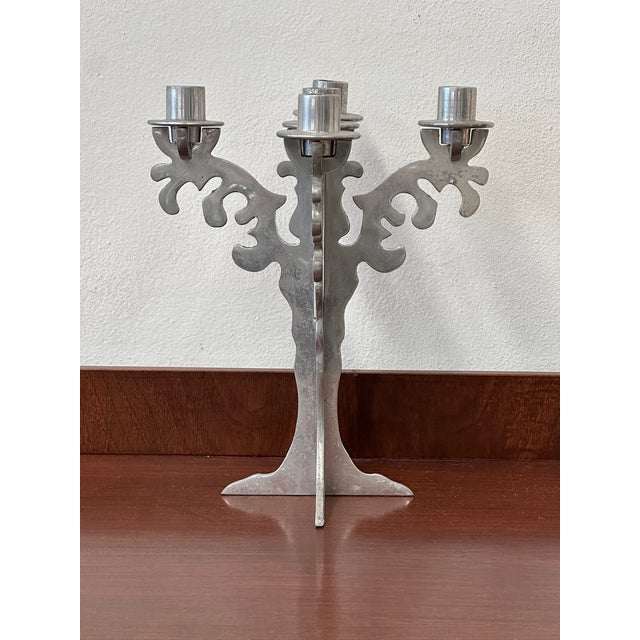 Vintage Brutalist Style Eccentric Candleholder, 1970s For Sale - Image 4 of 7