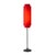Not Yet Made - Made To Order Lollipop Floor Lamp - Black Nickel, Crimson Red Linen Double Shade, on/Off Pull Chain For Sale - Image 5 of 16
