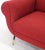 Mid-Century Modern Pair of Red Upholstery Italian Lounge Chairs Brass Feet For Sale - Image 3 of 13