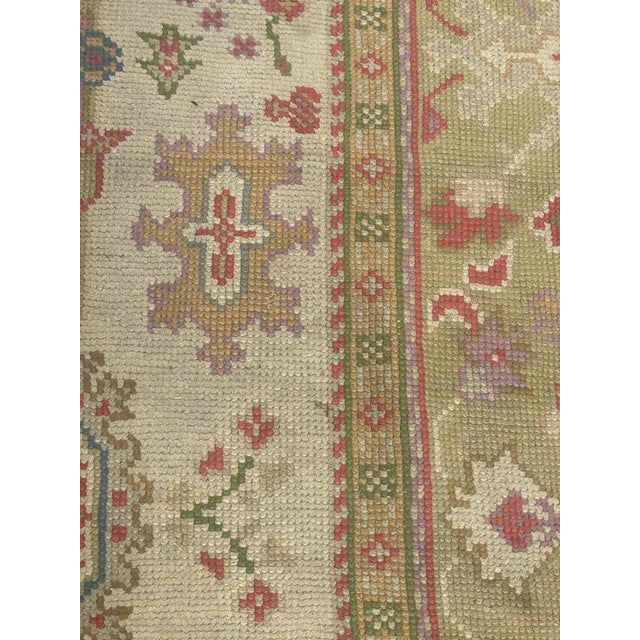 Turkish Ghyordes Oushak Rug, 1890s For Sale - Image 5 of 18