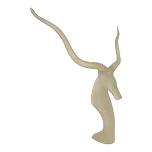 Vintage Frosted Lucite Kudu Sculpture by David Fisher for Austin Sculptures