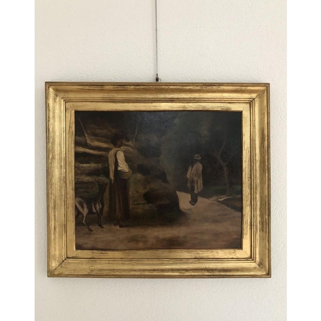 Lorenzo Viani, Deux personnes sur un chemin, Oil on Cardboard, Framed For Sale - Image 9 of 9