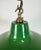 Mid-Century Modern Industrial Green Enamel Factory Pendant Lamp from Revo, 1950s For Sale - Image 3 of 18