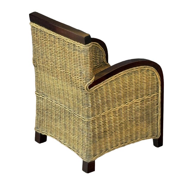 Wood Child's Woven Wicker Lounge Chair From France For Sale - Image 7 of 11