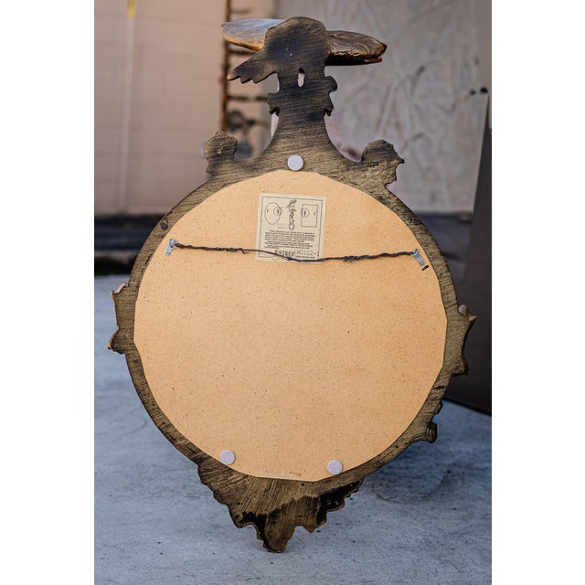 Vintage Federal Convex Eagle Hand Carved Mirror For Sale - Image 4 of 5