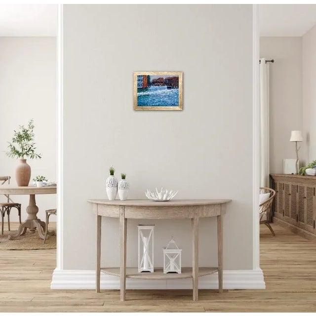 Quiet Places & Coastal — Venice Canal Reflections Original oil painting by L. Haas, 12 x 9 in unframed linen panel,...