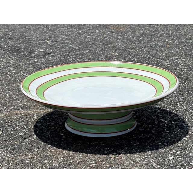 Mid-Century Modern Mid 20th Century Mid-Century Modern English Market Pedestal Cake Plate / Platter For Sale - Image 3 of 10