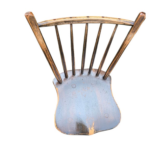 Wood Vintage Hunt Country Furniture Handcrafted Spindle-Back Dining Chairs - Set of 56 For Sale - Image 7 of 18