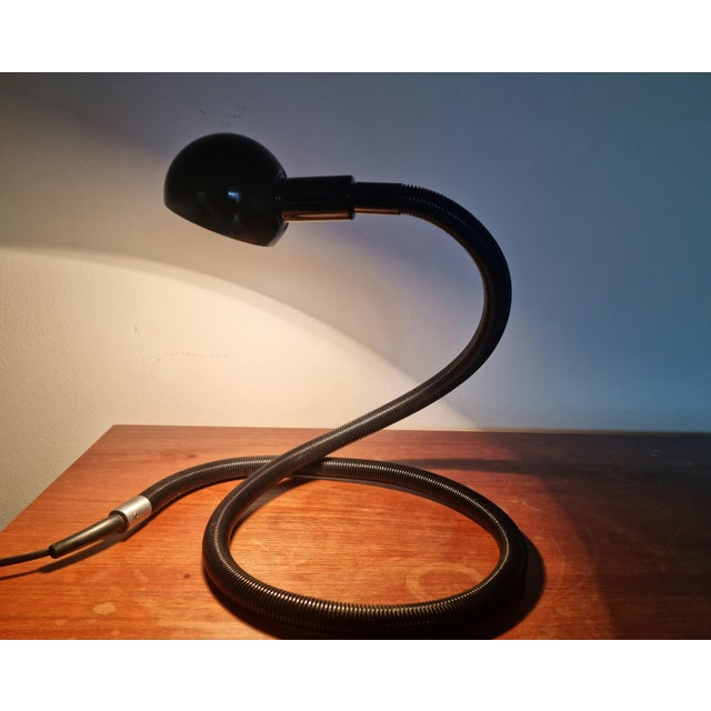Large Black Adjustable Table Lamp Hebi by Isao Hosoe for Valenti Luce, 1970s For Sale - Image 14 of 17
