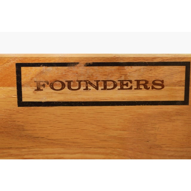 Mid-Century Modern Burl Wood and Brass Dresser by Founders for Thomasville For Sale - Image 13 of 14