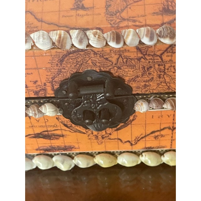 1960s 1960s Conquistadores Sea Shell Treasure Box With Map For Sale - Image 5 of 5