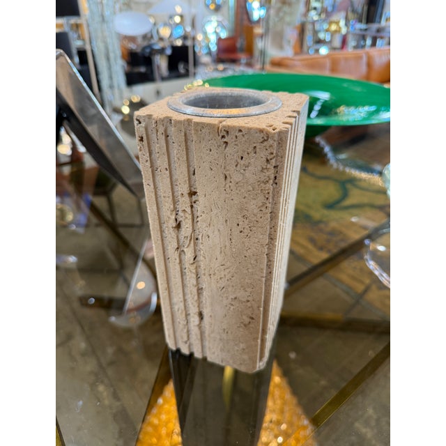 Fratelli Mannelli Italian Travertine Sculptural Vase For Sale In Los Angeles - Image 6 of 8
