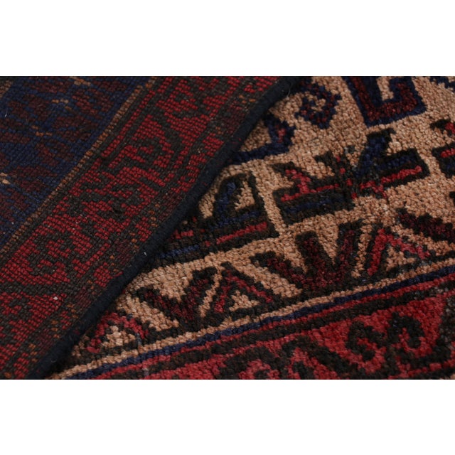 Textile Rug & Kilim’s Tribal Baluch Rug in Beige With Geometric Patterns For Sale - Image 7 of 7