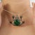 Antique Style Oxidized Silver & 15.25 Ct Natural Emerald Diamond Frog Brooch Pendant For Sale - Image 4 of 14