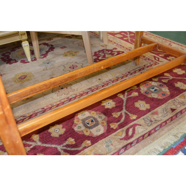 Antique Rustic Pine Work / Side Farmhouse Kitchen Table With Long Drawer For Sale - Image 10 of 18
