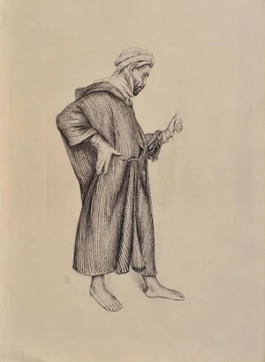 Walter Sauer, The Desert Traveler, Signed Engraving