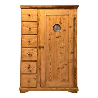 Rustic Biedermeier Bread Cabinet For Sale