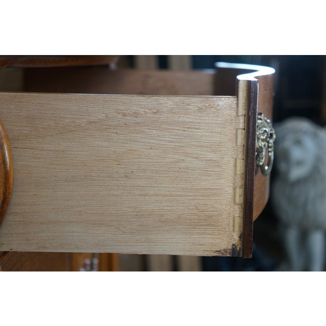 1990s Lexington Victorian Sampler Collection Oak 391-307 Door Chest Tall Dresser 52" For Sale - Image 17 of 18