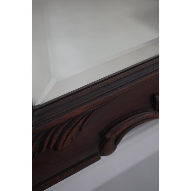 Brown Henkel Harris Carved Mahogany Dome Top Wall Mirror For Sale - Image 8 of 11