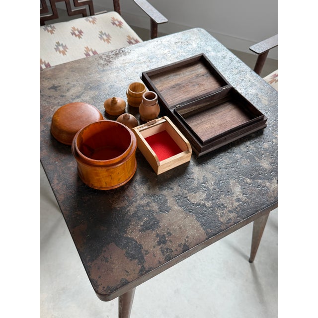 Antique Vintage Turned Wood Artisan Boxes, Handcrafted, Rustic Charm, Japan For Sale - Image 16 of 16