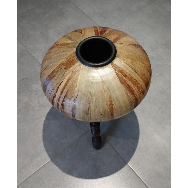 Large Vintage Vase in Leaves, 1950s For Sale - Image 7 of 18