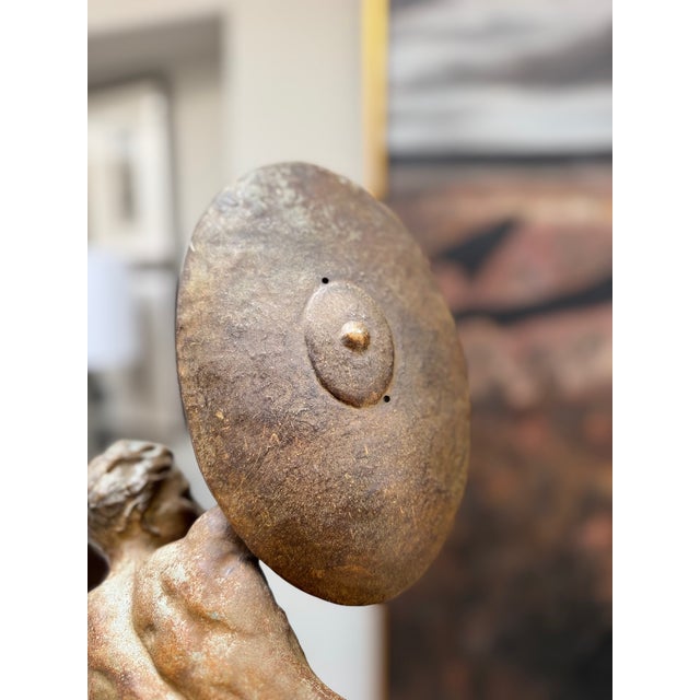1930s Jean De Roncourt “Gladiator” Sculpture – Signed J. De Roncourt For Sale - Image 5 of 11