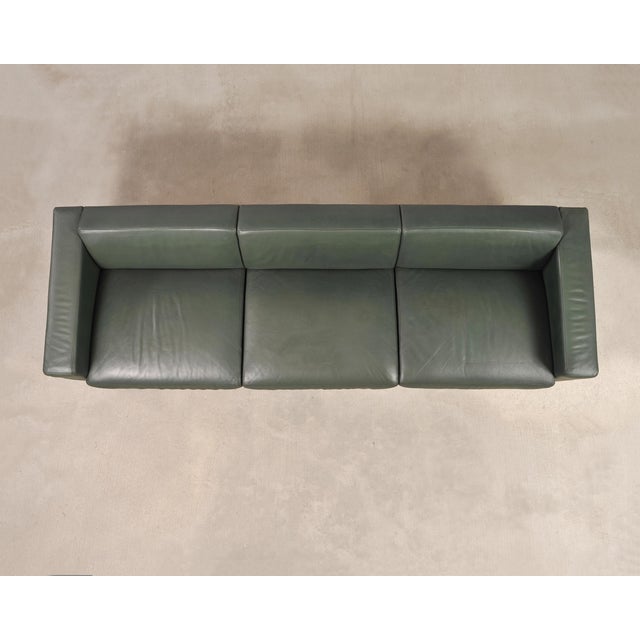 Metal Dakota Jackson Art Deco Style Cuba Sofa in Bronze and Leather For Sale - Image 7 of 18