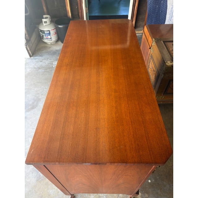 Antique French Empire Style Mahogany Chest of Drawers With Ornate Brass Hardware For Sale - Image 9 of 12
