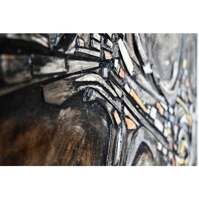 R. Rodenghi, Abstract Relief Painting, 1968, Mixed Media For Sale - Image 3 of 12