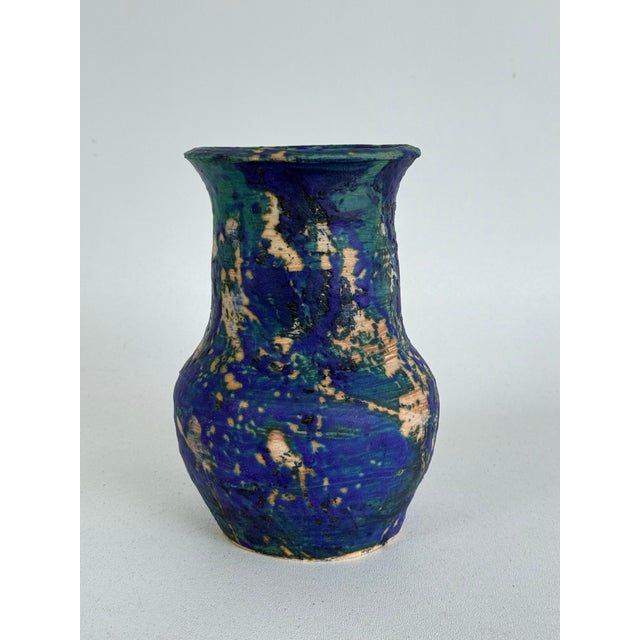 Late 20th Century Vintage MCM Studio Pottery Vase For Sale - Image 5 of 7