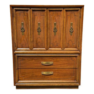 Vintage 1960s Tall Dresser by Dixie Furniture Company For Sale