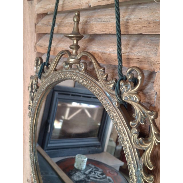 Vintage Victorian Bronze Mirror, 1950s For Sale - Image 4 of 11