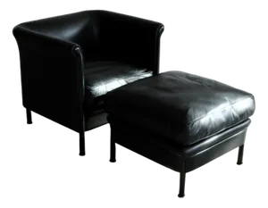 Set of Vintage Chair and Ottoman by Antonio Citterio for Moroso, 1980s
