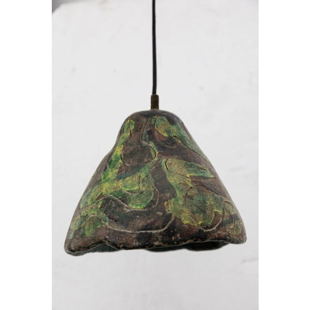 Vintage Ceramic Pendant Lamps, 1950s, Set of 3 For Sale - Image 5 of 9