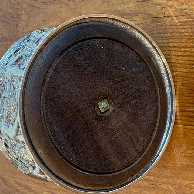 Silver Late 19th Century English Silver Plated Putti Motif Large Wine Coaster, Elkington For Sale - Image 8 of 10