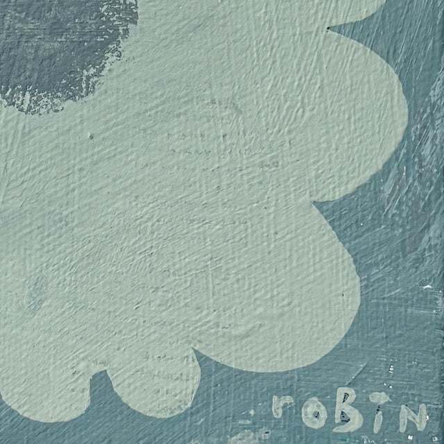 Abstract Flower Twenty Three. Mini Painting by Robin Zingone. For Sale - Image 3 of 4